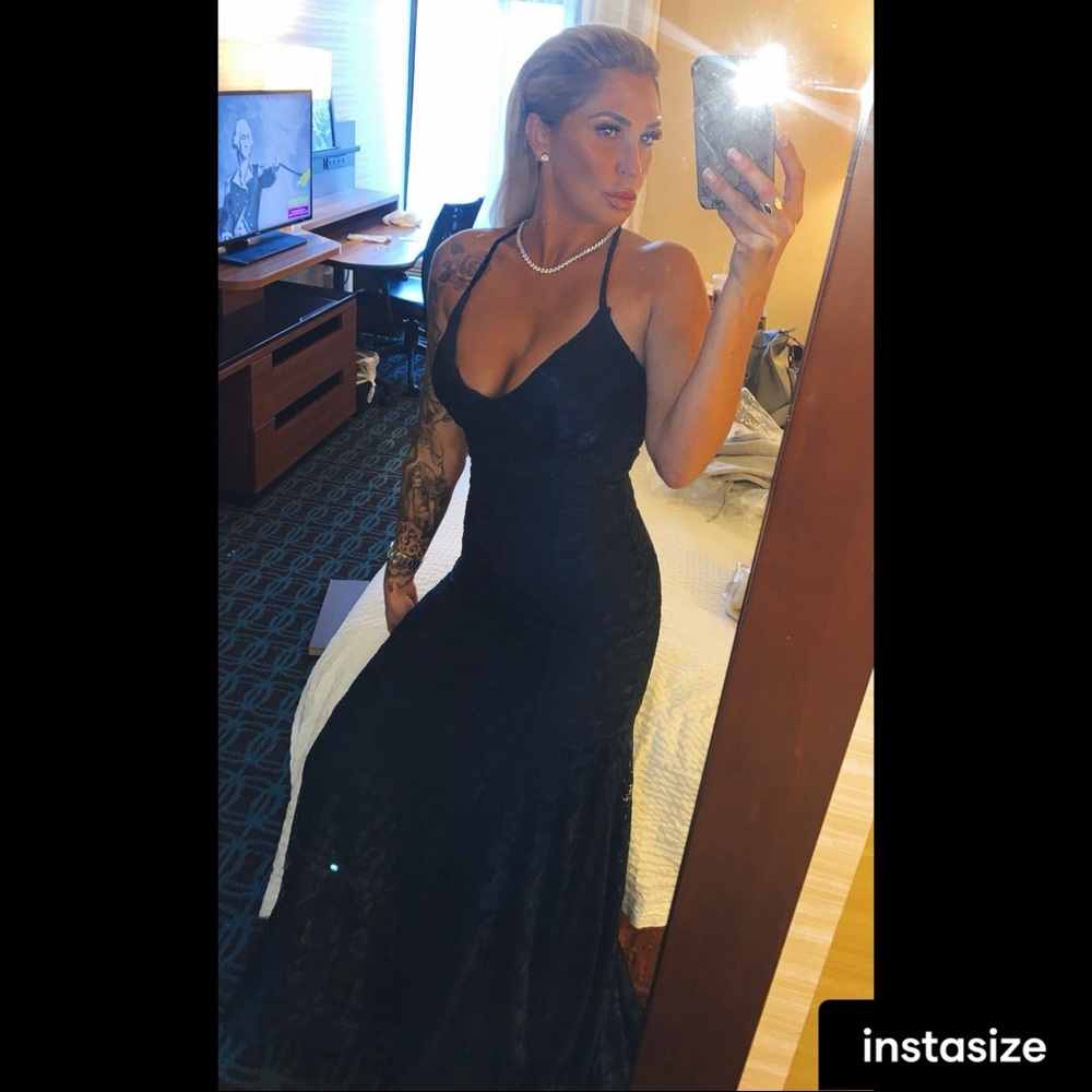 Gorgeous Navy Blue lace Jessica Angel  gown !